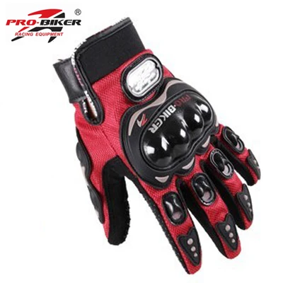 ZS moto S Pro байкерские перчатки rcycle полный палец рыцарь езда мотоциклетные спортивные перчатки Велоспорт моющиеся перчатки guantes - Цвет: Красный