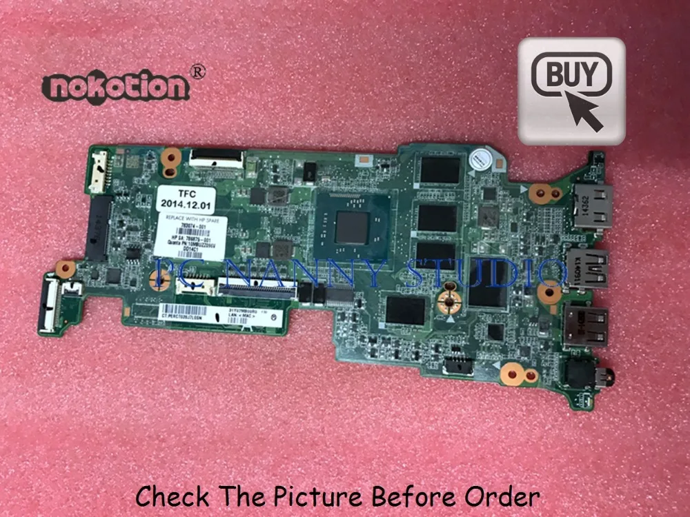 Материнская плата PCNANNY 783074-001 DA0Y07MBAF1 для ноутбука HP Chromebook 11 G4 N2840 2 16 ГГц Гб ОЗУ |
