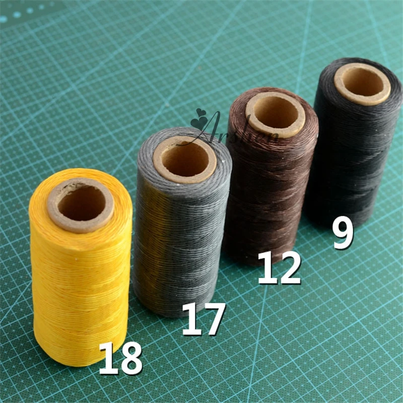 Многоцветная прочная плоская вощеная нить 240 метров 1 мм 150D шнур для DIY инструмент