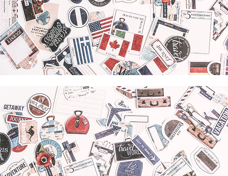 90 шт./упак. винтажный Европейский Американский флаг для путешествий, иностранный флаг, этикетка для старой карты, декоративная наклейка