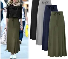 Spring and summer new skirt female high waist split belt belt temperament slim long skirt bag hip skirt self belt ruffle waist high split skirt