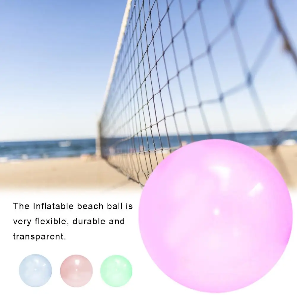 2019 Новый негабаритный надувной шарик игрушка TPR прозрачный пляжный шар-пузырь заполненный водяным воздушным шаром для детей