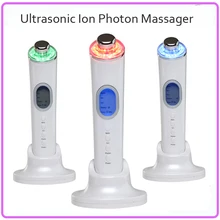 Free Shipping Best Ultrasound Machine Microcurrent Face Lift Ultrasonic Photon Therapy Sonic Facial Rejuvenation