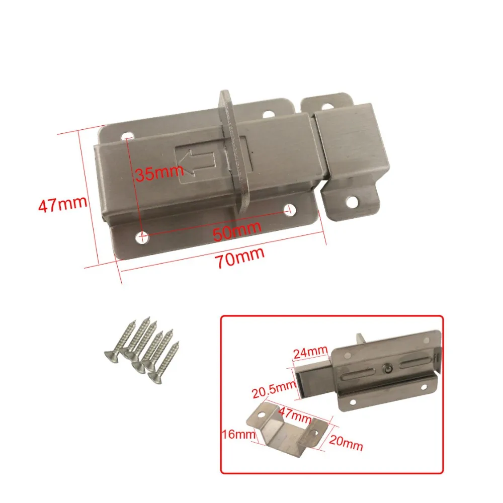 2 шт. Нержавеющая сталь Дверь Болт защелка 90 мм Длина ворота Ванная комната дверь баррель болты замок