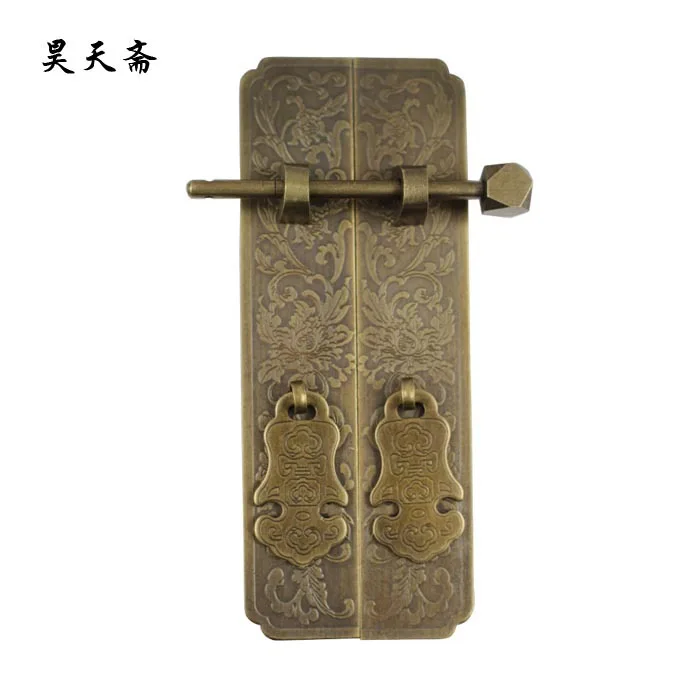 

[Haotian vegetarian] antique copper antique furniture bookcase door pull hands HTC-281 Panzhihua large number