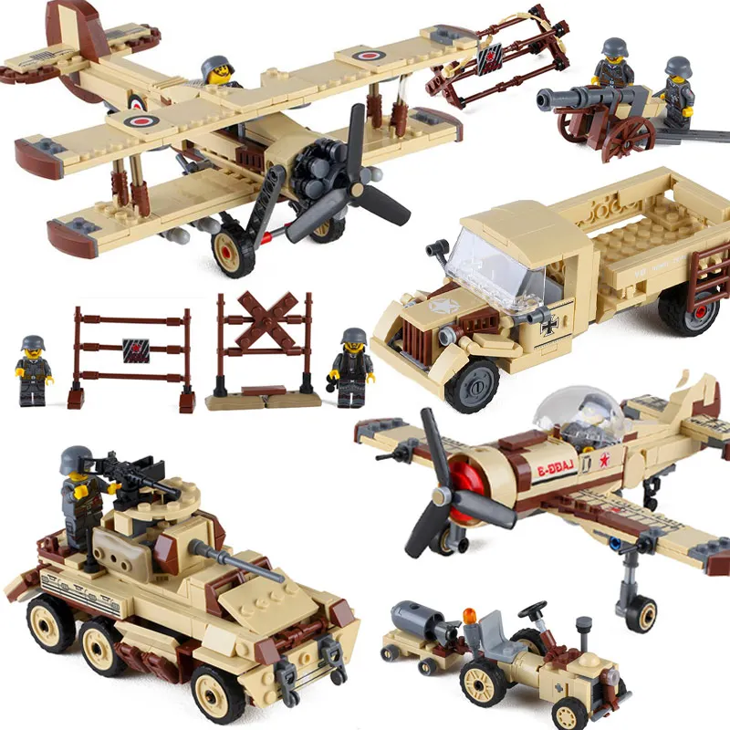

1035pcs compatible Building Block Military Battle Land Force Mobile Combat Vehicle Aircraft Figures Bricks Toy Boy
