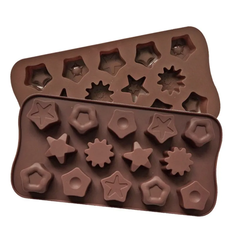 

High Quality Stars Silicone Cake Decorating Moulds Candy Cookies Chocolate Baking Mold Kitchen Accessories Free Shipping