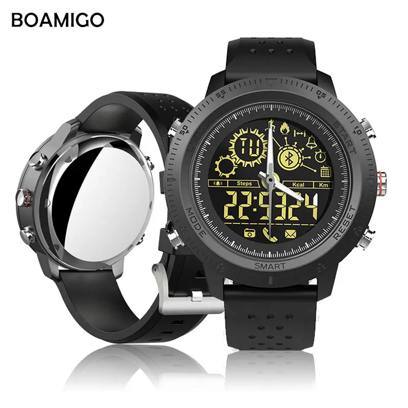

BOAMIGO Brand Smartwatch Business Watches Bluetooth Smart Watch for Android iOS Mobile Phone Outdoor Sport Pedometer Clock