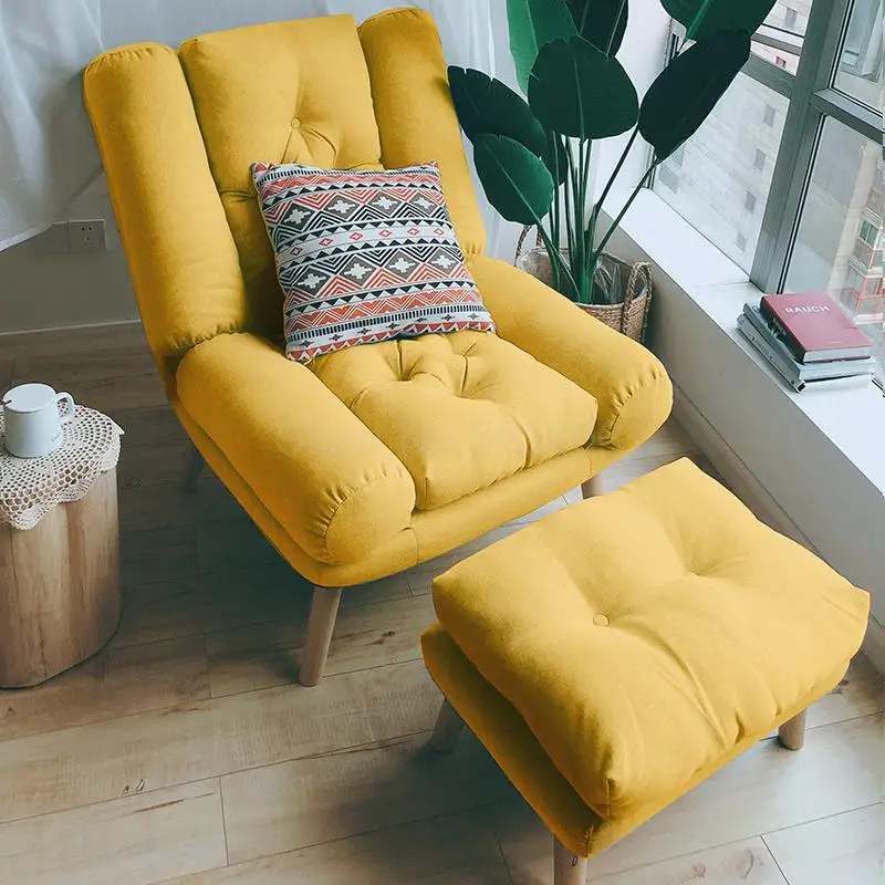Ленивый диван Одноместный рекреационный складной балкон спальня прикроватный маленький Huxing диван комната в полдень отдыха спинки подъемное кресло - Цвет: fy4