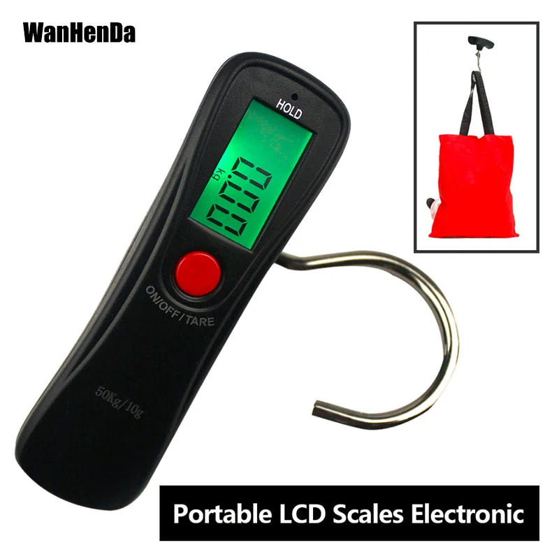 Accurate weight measurement Electronic scale 50kg portable LCD display hanging kitchen weights