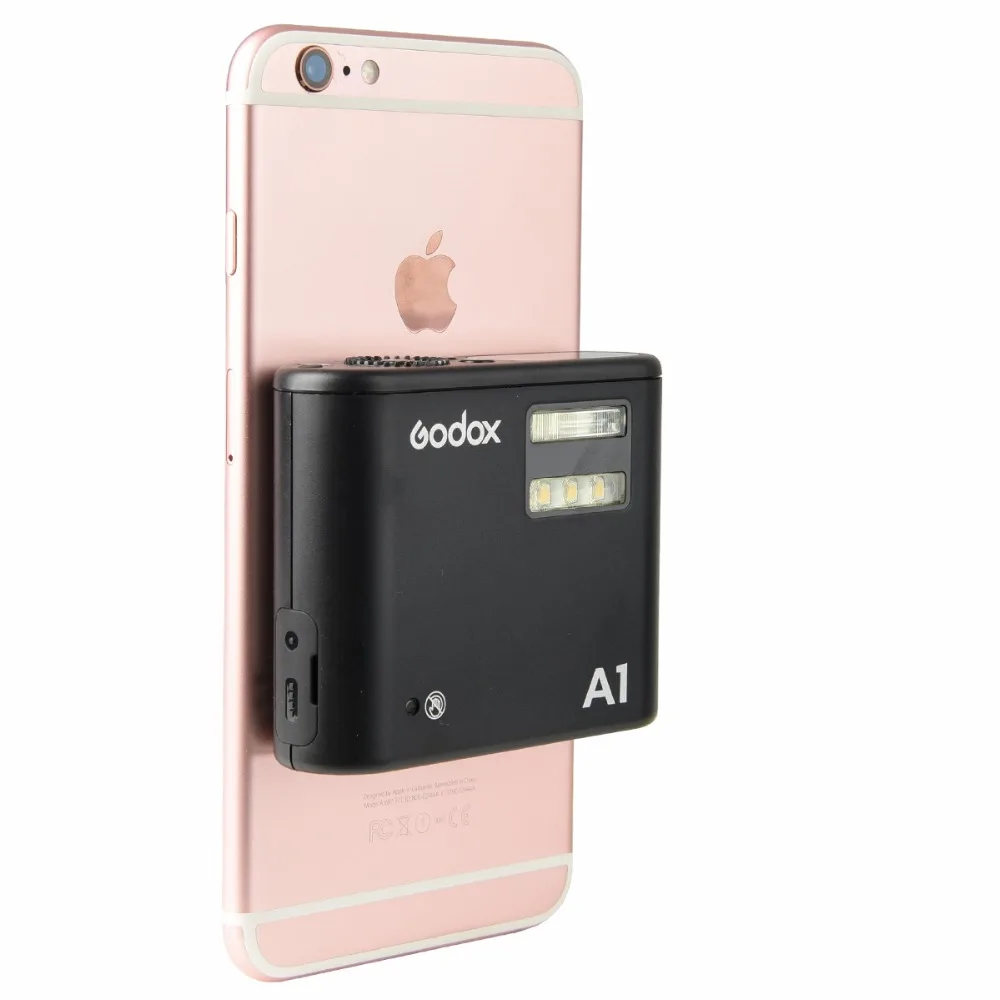 Беспроводная вспышка Godox A1 для смартфона 2 4G с постоянной светодиодной подсветкой