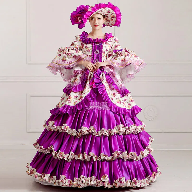 purple rococo dress