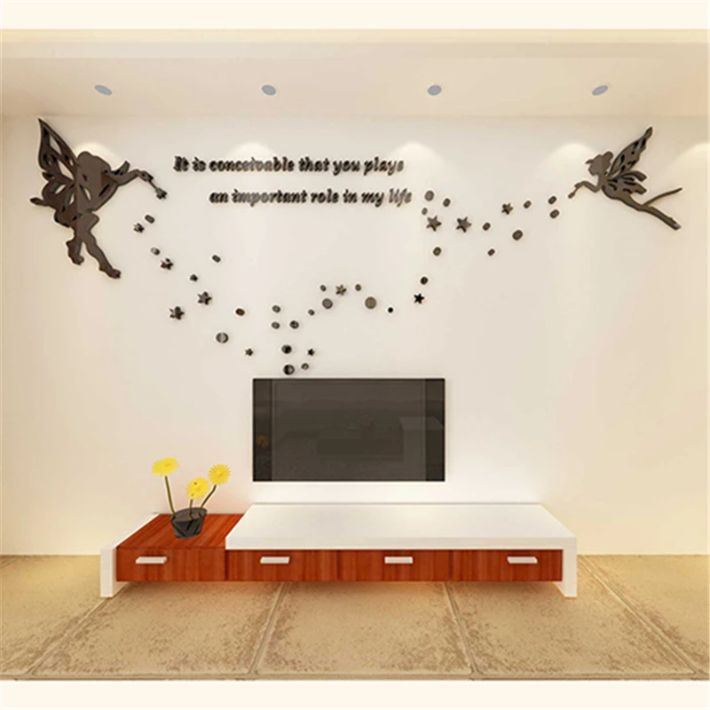 New 3D Stereo Acrylic Crystal  Wall  stickers  Butterfly 