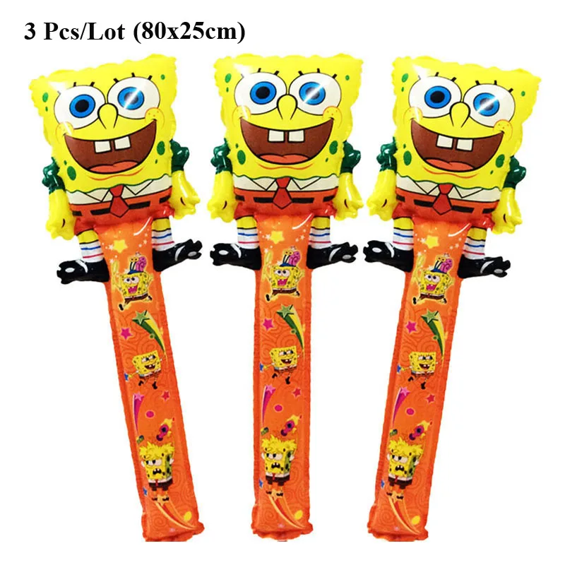 

globos ballons balloon stick spongebob cartoon birthday party decoration inflatable helium foil spongebob stick balloons