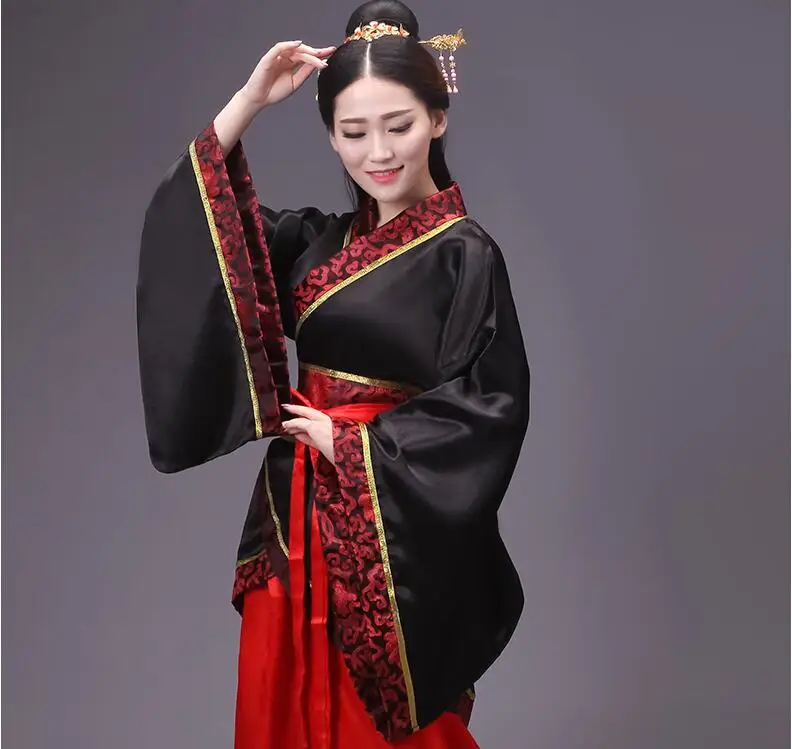 Женская одежда Hanfu женское китайское платье для выступлений на сцене национальный костюм Hanfu Китайский Hanfu