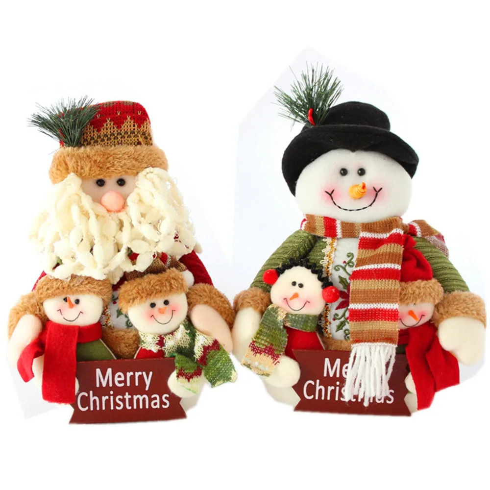 

2019 new Christmas Dolls Christmas Family Portrait Old Man Snowman Christmas Decorations for Home Festival Party drop c116