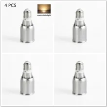 4 шт 7 Вт Светодиодный прожектор лампы с E26/E27 Базовый теплый белый алюминиевый лампа украшение для спальня гостиная 110 v 220 v