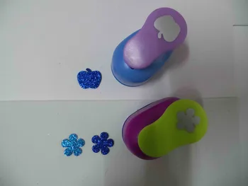 

2pcs(2.5cm) flower and apple shape craft punch set Punch Craft Scrapbooking school Paper Puncher eva hole punch free shipping