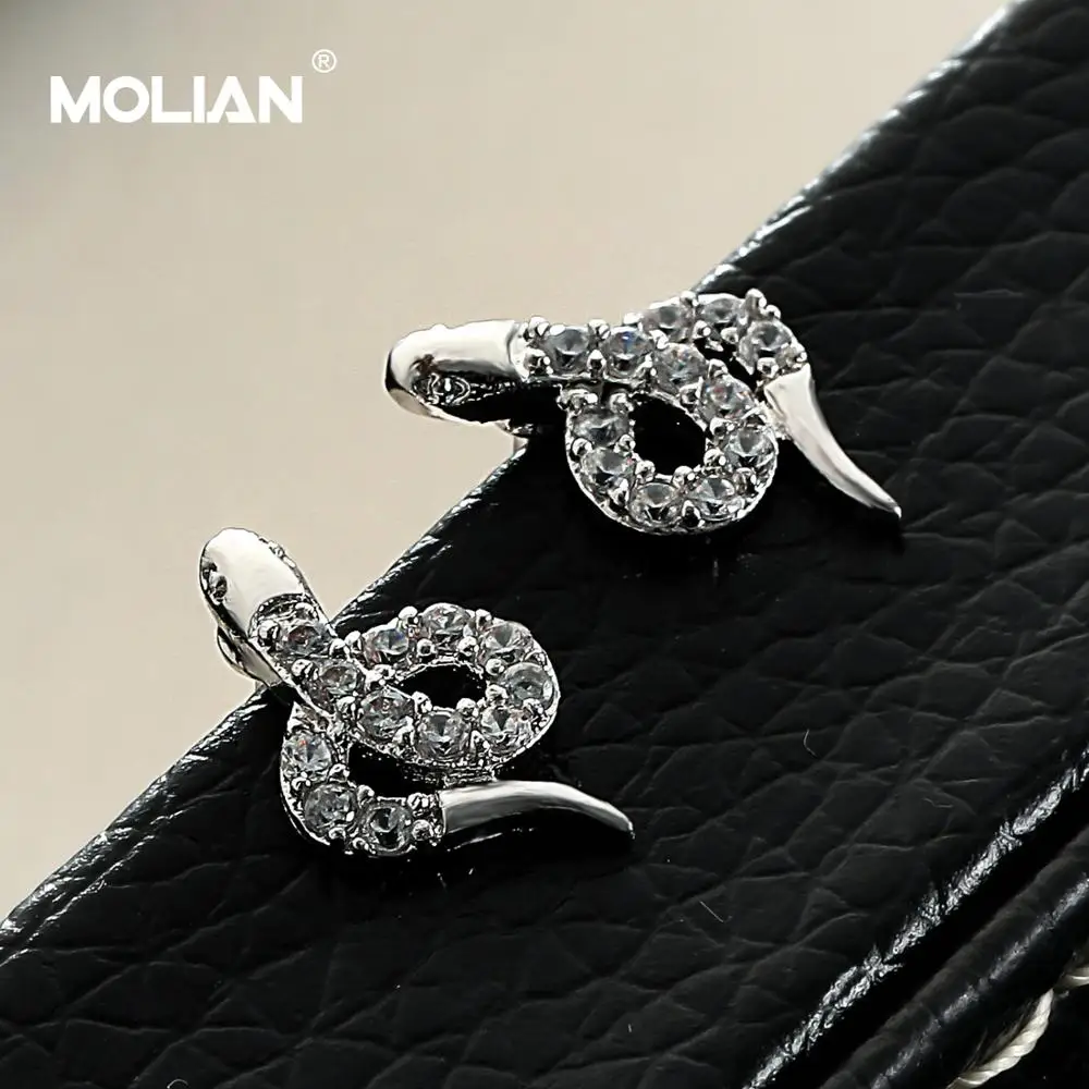 MOLIAN Snake кубический цирконий серебряные медные золотые ювелирные изделия