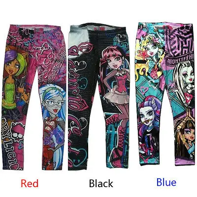 

New Halloween Monster High Cartoon Printed Children Kids Girls Pants Leggings