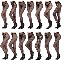 HSS полые женские колготки сексуальные дамские Чулки сетчатые татуировки жаккардовые высокие ажурные с вышивкой прозрачные черные кружевные колготки
