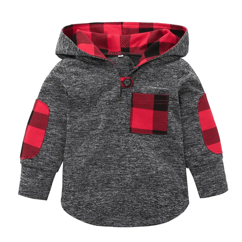 

2018 Autumn Warm Clothes Children Coats Baby boy sweater shirt cotton long-sleeved plaid Baby boys casual wear