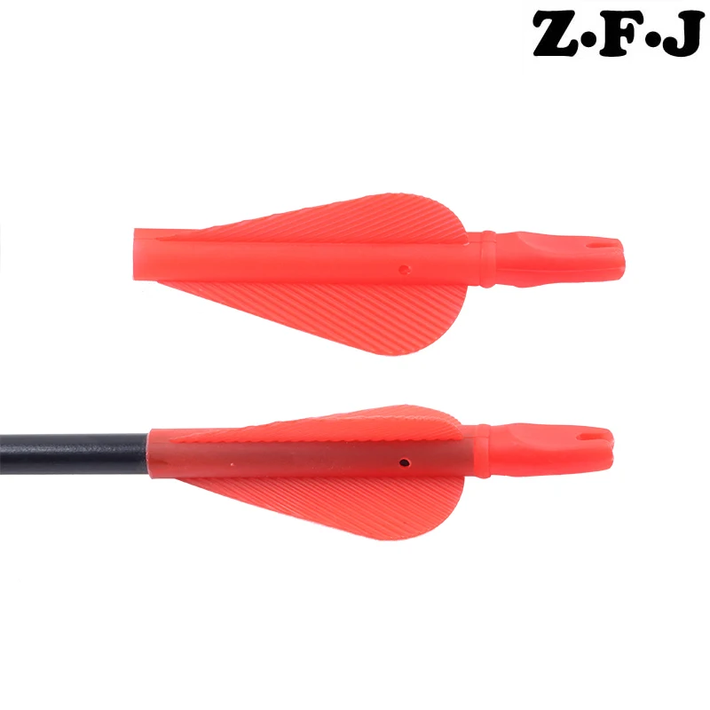 

20pcs Linkboy Archery hunting arrow feather arrow vane arrow nock in one set For OD 8.0mm Fiberglass Crossbow Shaft 3 inches