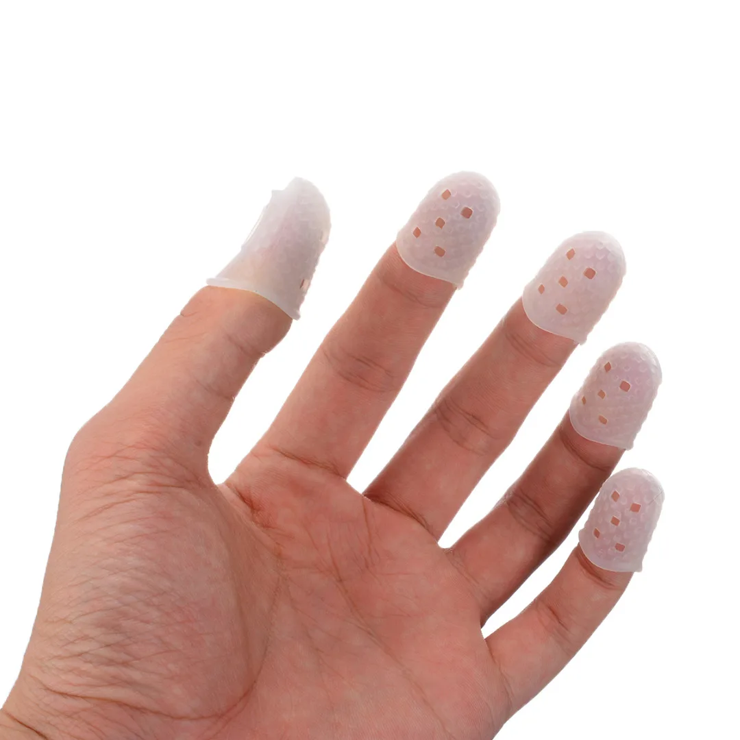 12Pcs/set Silicone Finger Guards Guitar Fingertip Protectors For Ukulele Guitar Against the Press Finger Ballad Guitar Parts