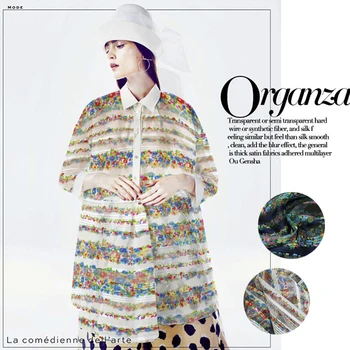 

Fashion Eugen printed shirt dress jacquard yarn stripe skirt fabric 2 color of the cloth