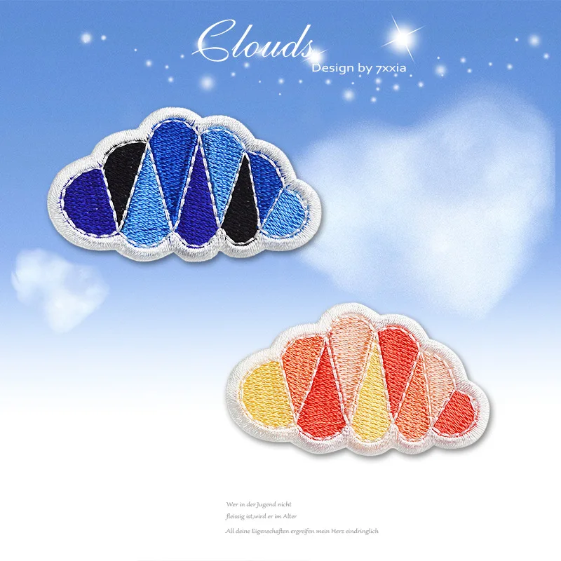 embroidery cloudy patches for clothes 1