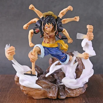 

One Piece POP Monkey D Luffy Action Figure 1/6 scale painted figure GK Kai Gomu Gomu No Gatling Ver. Luffy Statue PVC figure Toy