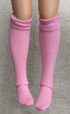 1 пара, яркие однотонные гольфы для Blyth, Azone S, OB, Momoko, barbis, 1/6 аксессуары для кукол, игрушки для девочек, вязаный хлопок - Цвет: pink