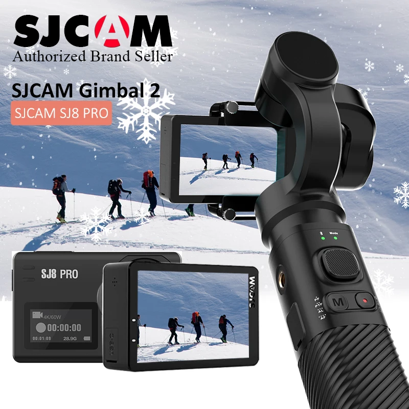 

SJCAM Handheld GIMBAL SJ-Gimbal 2 3 Axis Stabilizer / 4K 60fps SJCAM SJ 8Pro 1290p 5.8G WIFI Remote Control Waterproof Sports DV