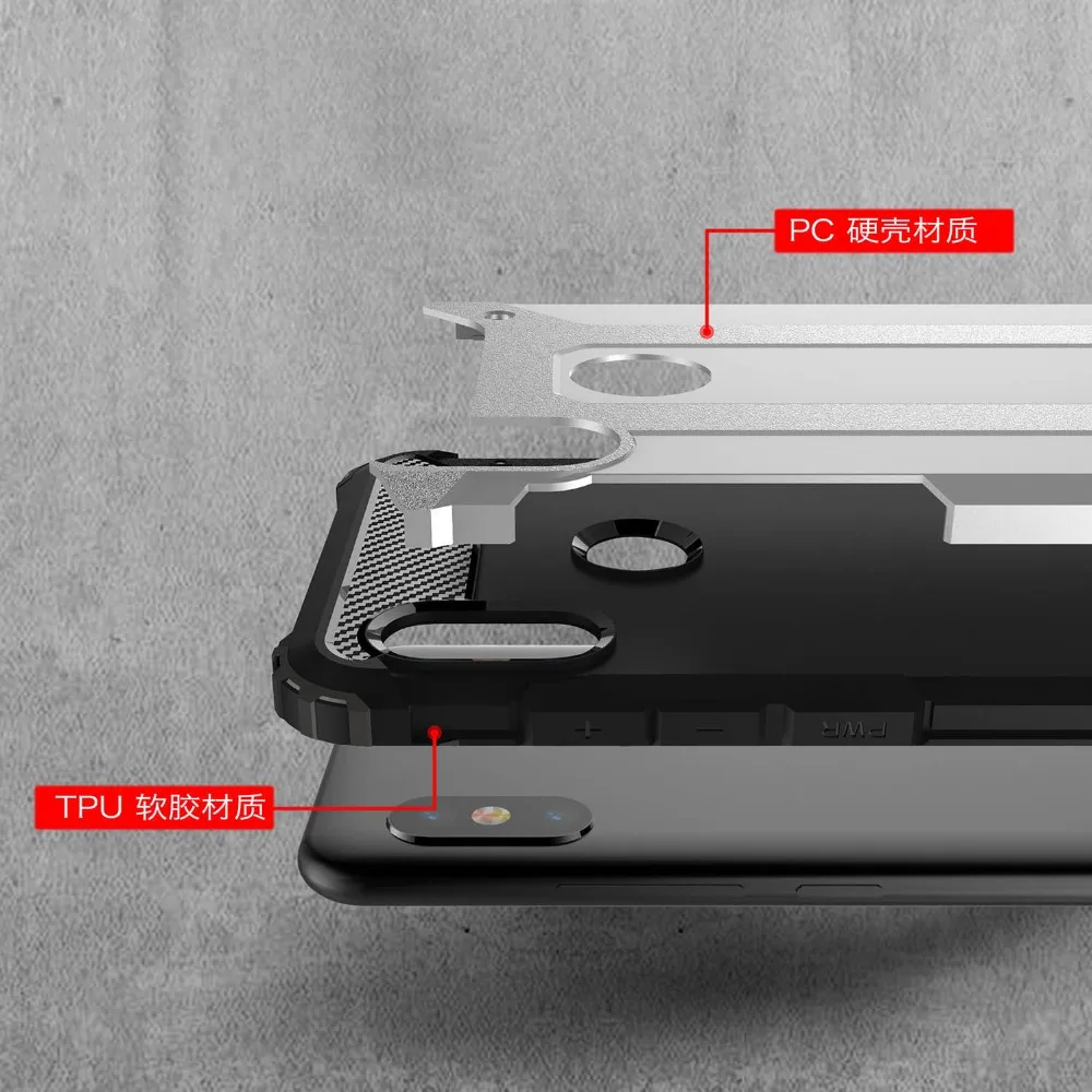 Армированный чехол VRSDES для Xiaomi Redmi Note 5 Pro Mi 8 6X 5X A1 A2Case силиконовый +