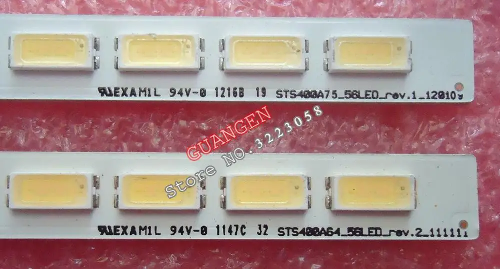 

2pcs For Repair40" LCD TV LED backlight LJ64-03514A 2012SGS40 7030L 56 REV 1.0 STS400A64_56LED ROV2 1piece=56LED 493MM IS NEW