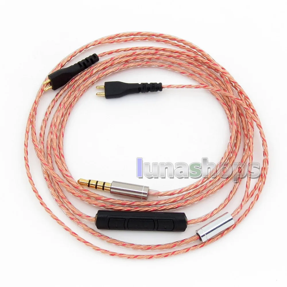 With Mic Remote Long Short Earphone Cable For Sennheiser HD25 HD 25 1 HD25 1 II