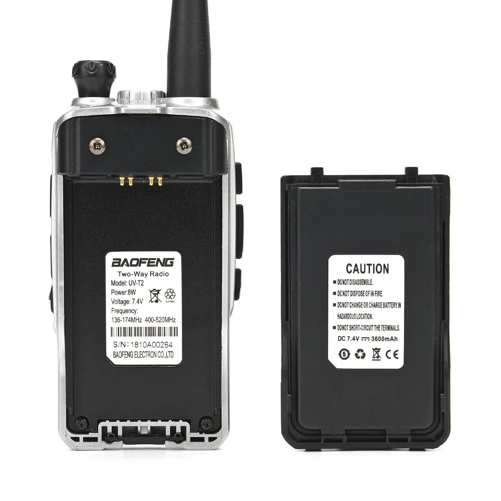 2 упак./лот baofeng 8 Вт UVT2 b3Plus cb радио handy 10 км Мобильная рация dual band 136-174/400-520 МГц 3600 мАч батарея 128ch