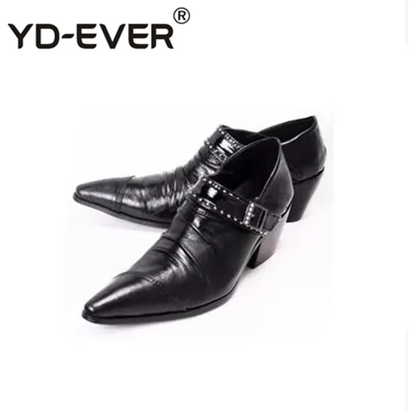 

White Summer Luxury Brand Shoes Men Popular New High Heel Pointed Toe Black 46 Big Size Prom Monk Strap Slip On Fashion Custom