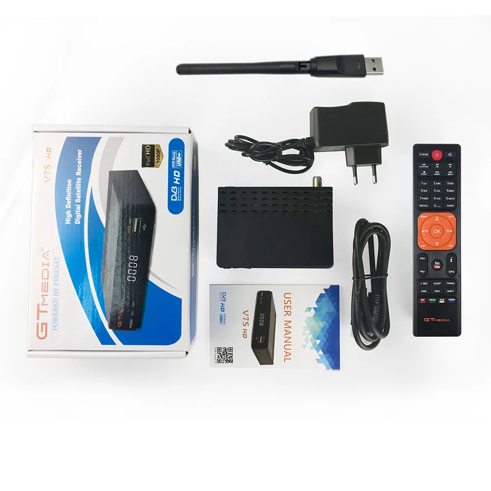 DVB-S2 спутниковый ТВ ресивер Freesat V7S 1 год Европа cline GTmedia V7 декодер формата HD для Испании Германия Португалия включает USB Wifi