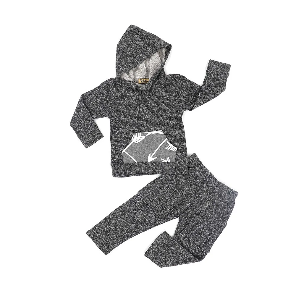 GRNSHTS Newborn Baby Boys 2Pcs Hoodies T-shirt Top+Pants Long Sleeve Oufits Kids Sweatsuit Autumn Winter Clothes Set