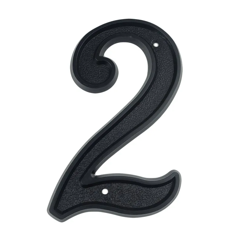 Big House Number 139mm Height Door Address Number Digits ABS Plastic Black House Door Address Sign 5-1/2 inch.#2