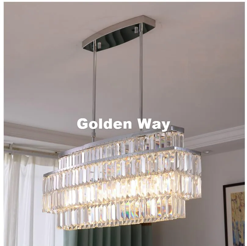 Современные Серебряный L80cm H35cm E14 светодиодный AC Кристалл Освещение современный Гостиная kroonluchter lamparas де cristal светодиодный Кулон Освещение