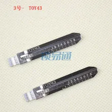 Выгравированный линейный ключ для 2 в 1 LiShi для старой версии Toyota, масштаб стрижки зубов пустой ключ лезвие № 3 [10 шт.]