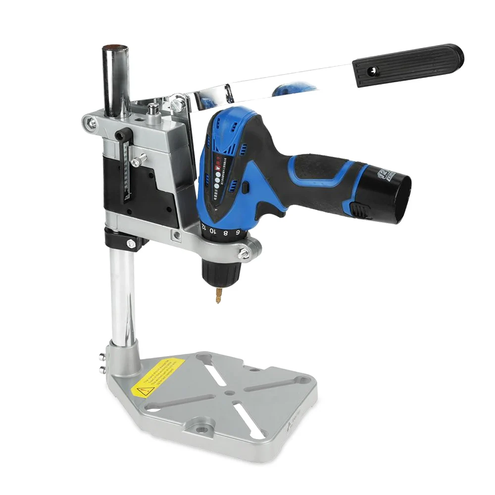 

Single Hole Drill Holder Clamp Drill Press Stand Workbench Repair Tool for Drilling Aluminum Base Double Holes Drill Bracket