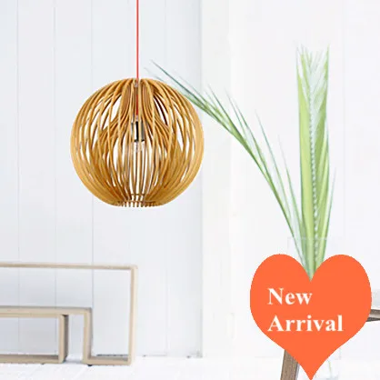 Chinese classical original wood art Pendant Lights Handmade indoor ply-wood chips E27 LED lamp for cafe&porch&corridor BT225