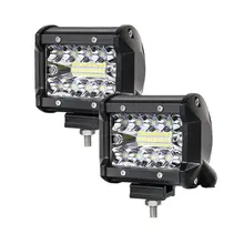 2pcs 12V Led Work Light Bar 4 Inch 60W 9-32V 6000K Combo for Lada 4×4 SUV ATV UTV Truck Trailer Boat 4×4 Motor Pickup Jeep fog