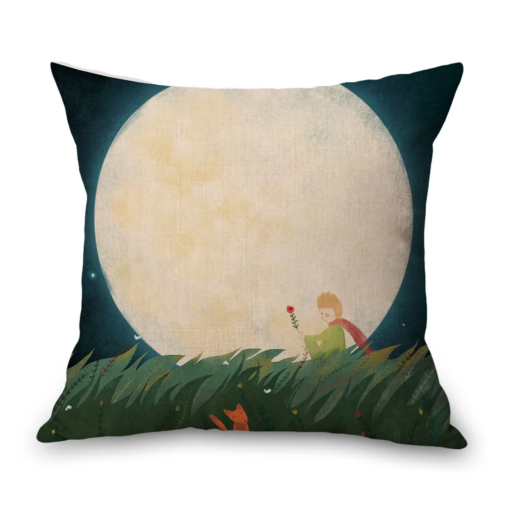 Маленькая наволочка для шеи Le Petit Prince, постельное белье, дорожные подушки, накидка для дивана, подушка для сиденья, декоративная подушка для дома, подарок - Цвет: Синий