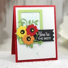 

YaMinSanNiO Floral Bouquet Dies Scrapbooking Metal Cutting New 2019 Three Flowers Die Cuts for Card Making Craft Dies Embossing