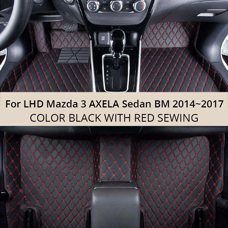 Для LHD Mazda 3 AXELA BM Sedan 2017 2016 2015 2014 автомобильные коврики на заказ для интерьера