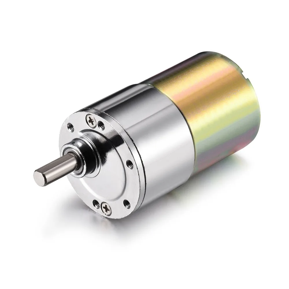 

UXCELL Hot Sale 12V DC Motor 30RPM Micro Gear Motor Box 37mm Speed Reduction Electric Gearbox Excentral Output Shaft High Torque